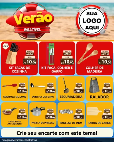 Modelo de Rede Social para Feed Instagram com o tema Verão Imbatível para Utilidades Domésticas