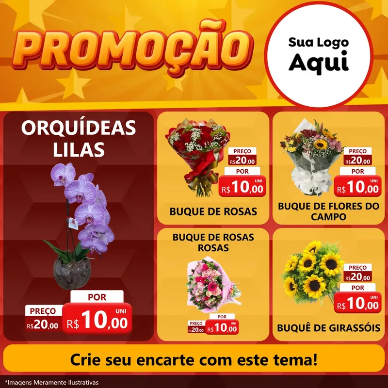 Modelo de Rede Social para Feed Facebook com o tema Promoção para Floricultura e jardim