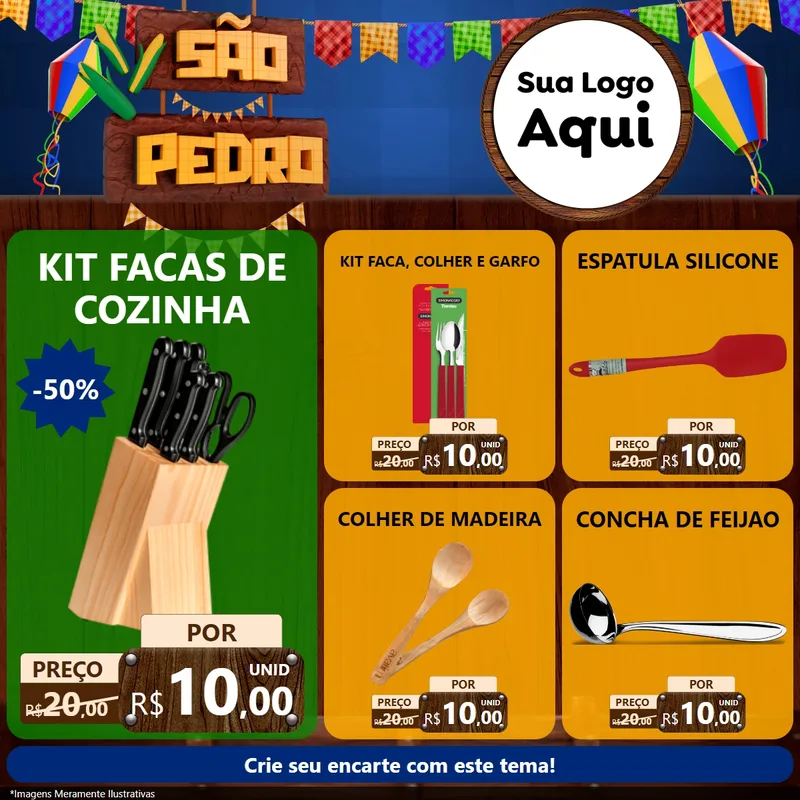Modelo de Rede Social para Feed Facebook com o tema São Pedro para Utilidades Domésticas