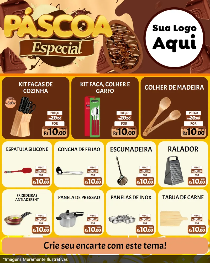 Modelo de Rede Social para Feed Instagram com o tema Páscoa Especial para Utilidades Domésticas
