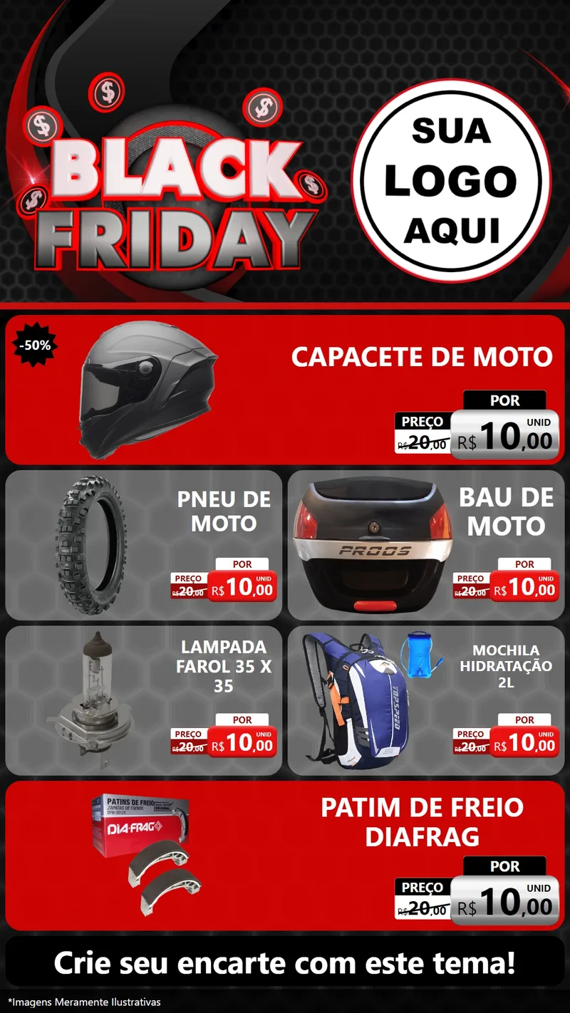 Modelo de TV para TV Vertical com o tema Black Friday para Moto peças