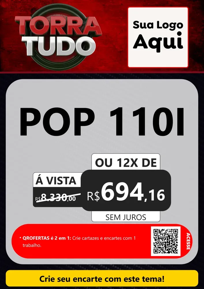 Modelo de Cartaz para Cartaz A4 Vertical com o tema Torra Tudo para Concessionaria de Motos