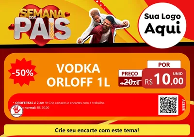 Modelo de Cartaz para Cartaz A4 Horizontal com o tema Semana Dos Pais para Distribuidora de bebidas