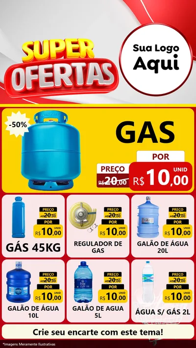 Modelo de Rede Social para Stories com o tema Super Ofertas para Água e gás