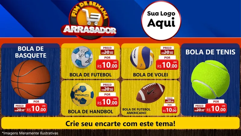 Modelo de TV para TV Horizontal com o tema Fim De Semana Arrasador para Artigos Esportivos