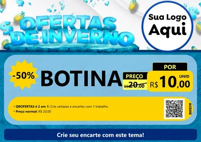 Modelo de Cartaz para Cartaz A4 Horizontal com o tema Ofertas de Inverno para Agropecuária