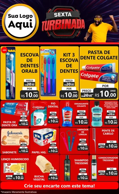 Modelo de Encarte para Encarte Grande com o tema Sexta Turbinada para Higiene Pessoal