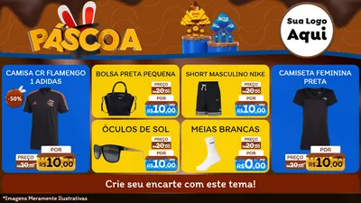 Modelo de TV para TV Horizontal com o tema Páscoa para Roupas e acessórios