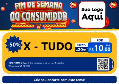 Modelo de Cartaz para Cartaz A4 Horizontal com o tema Fim de Semana do Consumidor para Hamburgueria