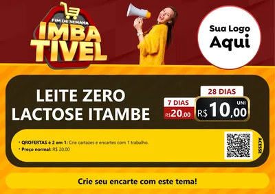Modelo de Cartaz para Cartaz A4 Horizontal com o tema Fim de Semana Imbatível para Frios e Laticínios