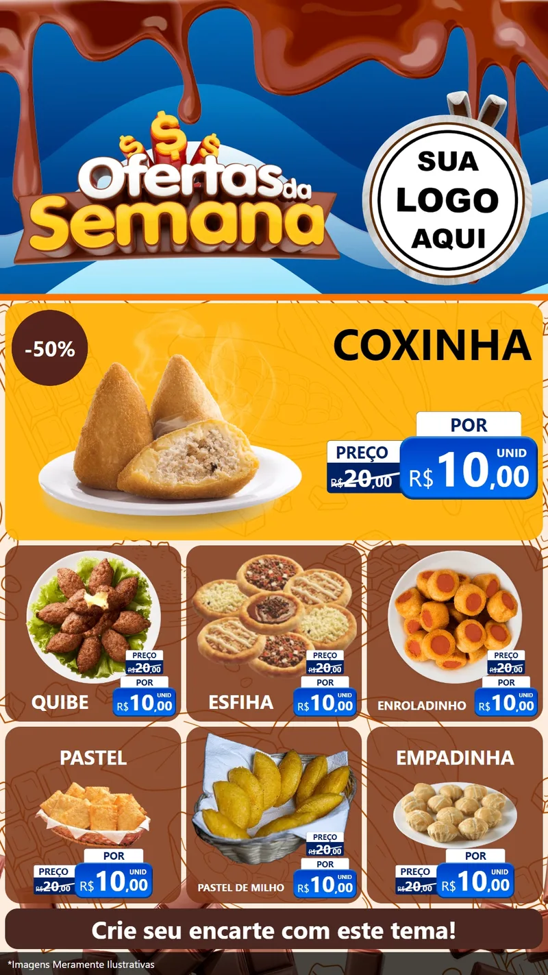 Modelo de Rede Social para Stories com o tema Ofertas da Semana - Páscoa para Salgadaria