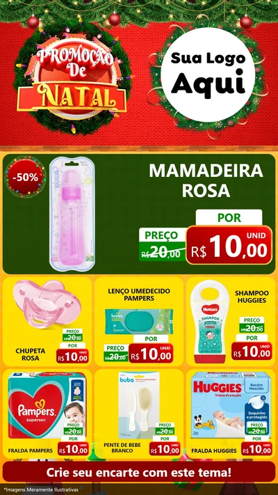 Modelo de Rede Social para Stories com o tema Promoção de Natal para Bebês