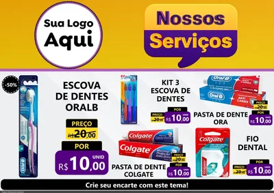 Modelo de Encarte para Encarte A4 Horizontal com o tema Nossos Serviços para Higiene Pessoal