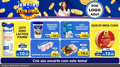Modelo de TV para TV Horizontal com o tema Janeiro da Economia para Frios e Laticínios