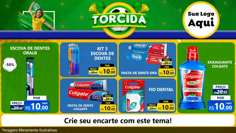 Modelo de TV para TV Horizontal com o tema Torcida para Higiene Pessoal