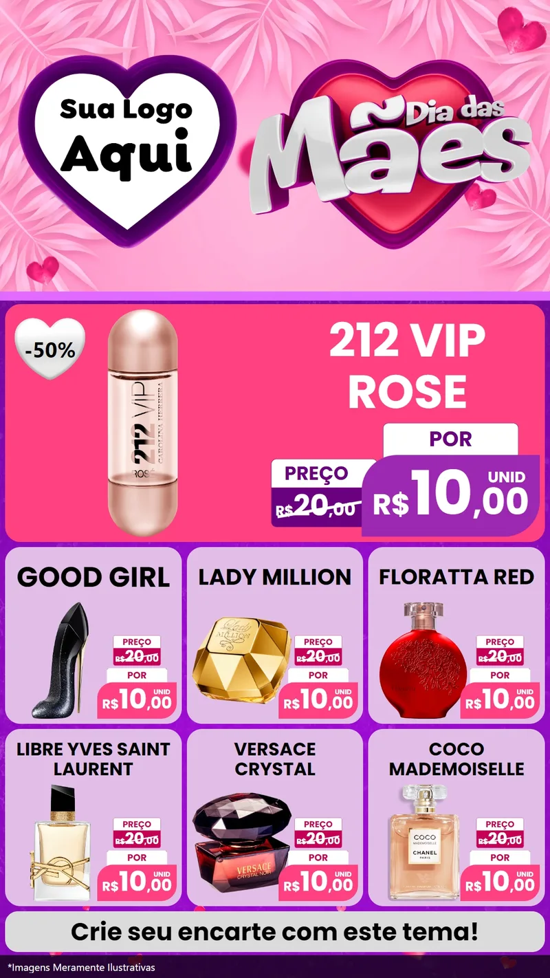 Modelo de Rede Social para Stories com o tema Dia das Mães para Perfumes