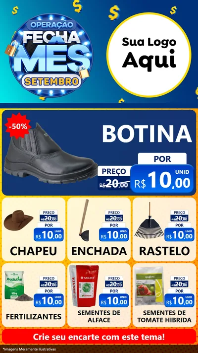 Modelo de Rede Social para Stories com o tema Operação Fecha Mês Setembro para Agropecuária