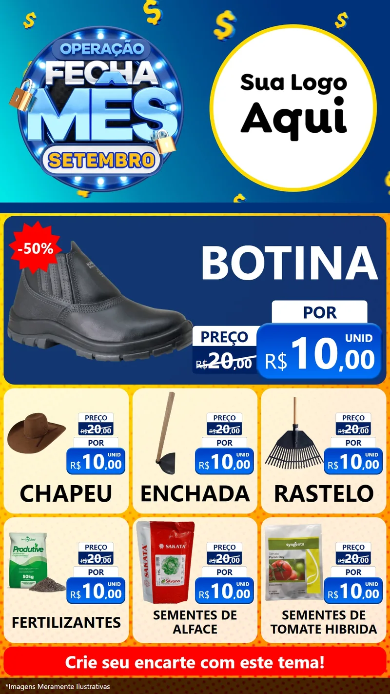 Modelo de Rede Social para Stories com o tema Operação Fecha Mês Setembro para Agropecuária