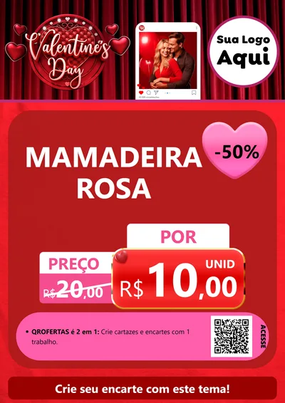 Modelo de Cartaz para Cartaz A4 Vertical com o tema Valentine's Day para Bebês