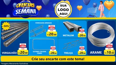 Modelo de TV para TV Horizontal com o tema Ofertas de Fim de Semana para Ferragens