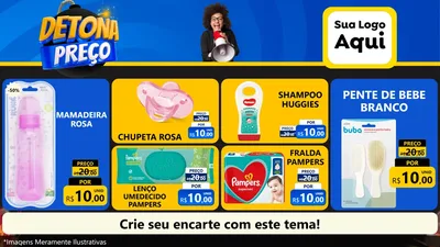 Modelo de TV para TV Horizontal com o tema Detona Preços para Bebês