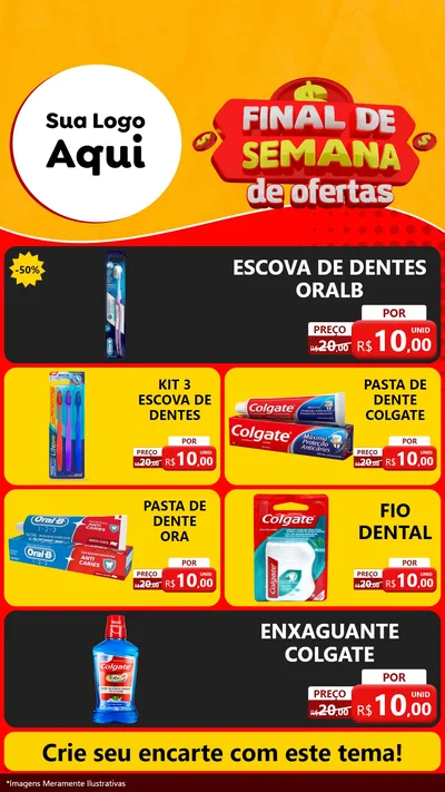 Modelo de TV para TV Vertical com o tema Final de Semana de Ofertas para Higiene Pessoal