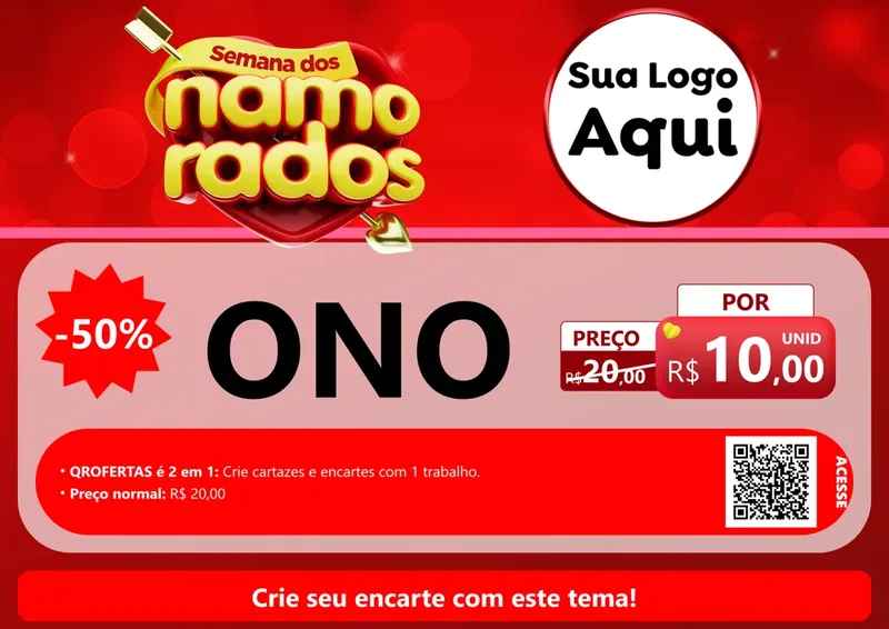 Modelo de Cartaz para Cartaz A4 Horizontal com o tema Semana dos namorados para Óticas