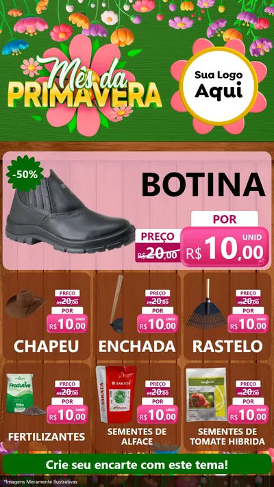 Modelo de Rede Social para Stories com o tema Mês da Primavera para Agropecuária