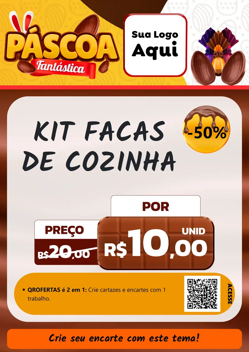 Modelo de Cartaz para Cartaz A4 Vertical com o tema Páscoa Fantástica para Utilidades Domésticas