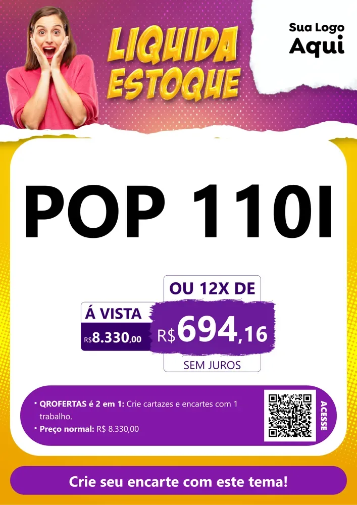 Modelo de Cartaz para Cartaz A4 Vertical com o tema Liquida estoque para Concessionaria de Motos