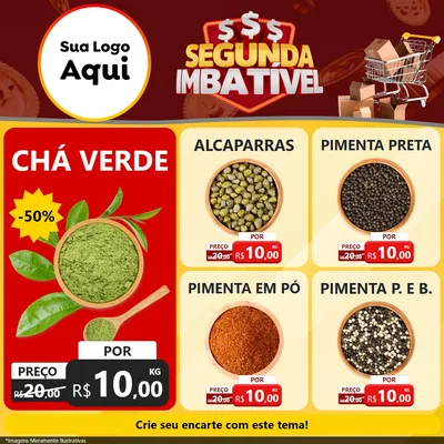 Modelo de Rede Social para Feed Facebook com o tema Segunda Imbatível para Produtos Naturais