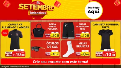 Modelo de TV para TV Horizontal com o tema Setembro Imbatível para Roupas e acessórios