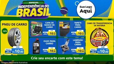 Modelo de TV para TV Horizontal com o tema Especial Independência do Brasil para Auto peças