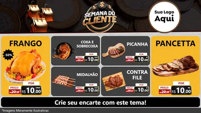 Modelo de TV para TV Horizontal com o tema Semana do Cliente para Assados