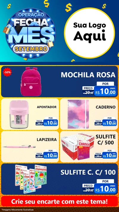 Modelo de TV para TV Vertical com o tema Operação Fecha Mês Setembro para Papelaria