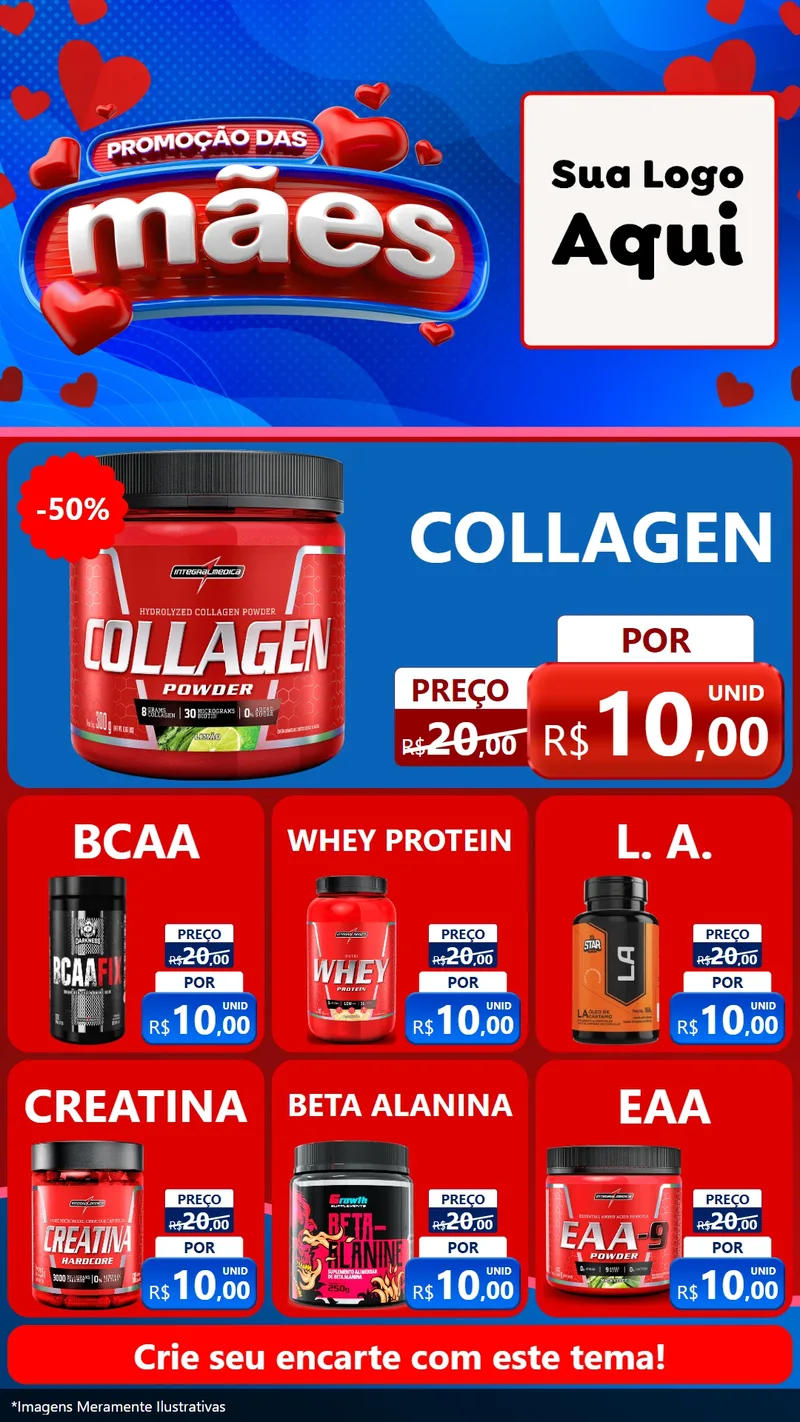 Modelo de Rede Social para Stories com o tema Promoção das Mães para Suplementos alimentares