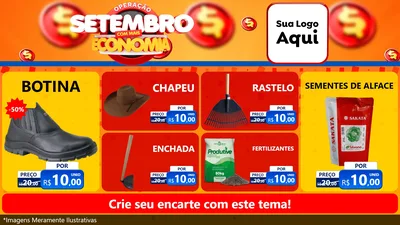 Modelo de TV para TV Horizontal com o tema Operação Setembro Com Muita Economia para Agropecuária