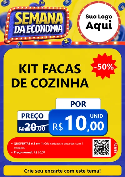 Modelo de Cartaz para Cartaz A4 Vertical com o tema Semana da Economia para Utilidades Domésticas