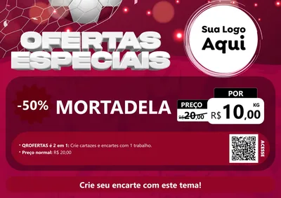 Modelo de Cartaz para Cartaz A4 Horizontal com o tema Ofertas Especiais - Futebol para Frios e Laticínios