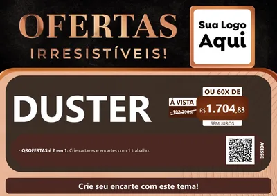 Modelo de Cartaz para Cartaz A4 Horizontal com o tema Ofertas Irresistíveis! para Concessionaria de Carros
