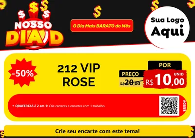 Modelo de Cartaz para Cartaz A4 Horizontal com o tema Nosso Dia D para Perfumes