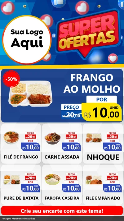 Modelo de Rede Social para Stories com o tema Super Ofertas para Restaurante