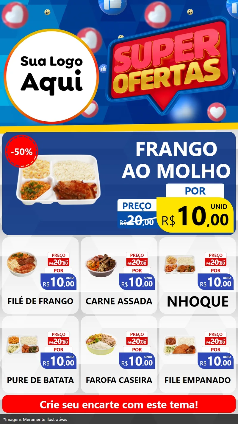 Modelo de Rede Social para Stories com o tema Super Ofertas para Restaurante
