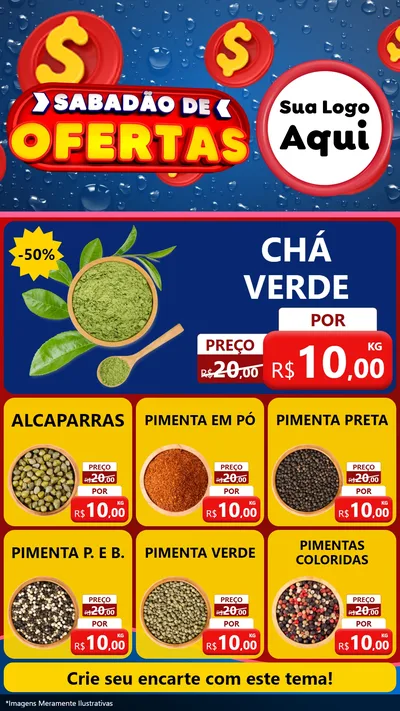 Modelo de Rede Social para Stories com o tema Sabadão de Ofertas para Produtos Naturais