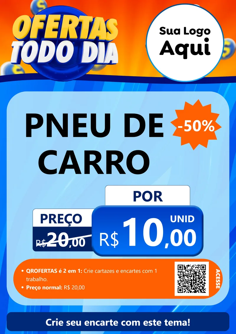 Modelo de Cartaz para Cartaz A4 Vertical com o tema Ofertas Todo Dia para Auto peças