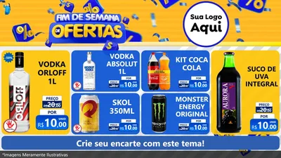 Modelo de TV para TV Horizontal com o tema Fim de Semana de Ofertas para Distribuidora de bebidas