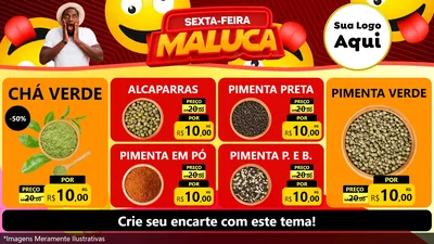Modelo de TV para TV Horizontal com o tema Sexta-feira Maluca para Produtos Naturais