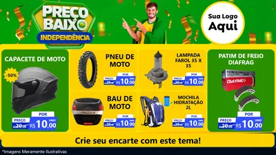 Modelo de TV para TV Horizontal com o tema Preço Baixo de Independência para Moto peças