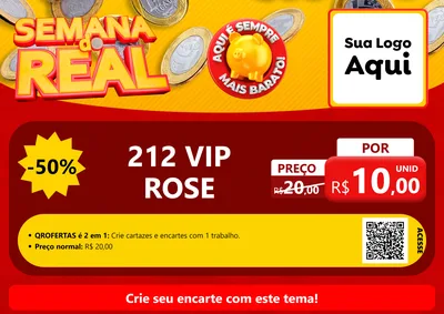 Modelo de Cartaz para Cartaz A4 Horizontal com o tema Semana do Real para Perfumes