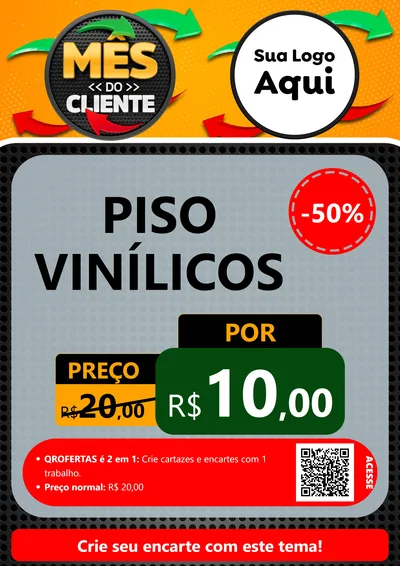 Modelo de Cartaz para Cartaz A4 Vertical com o tema Mês do Cliente para Material para Construção